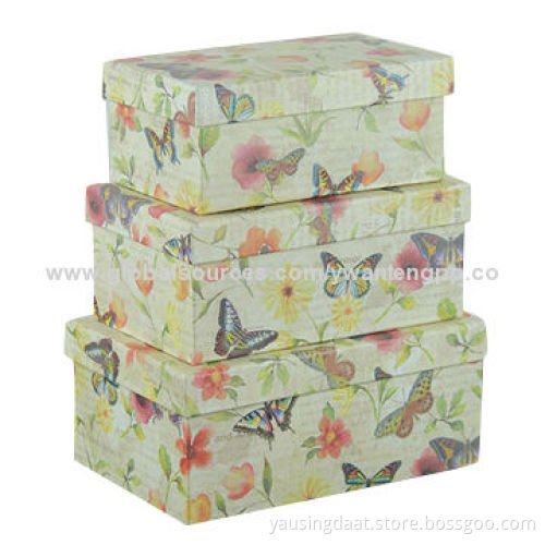 Charming Butterfly Printed Gift Boxes, Customized Designs and Shapes are Accepted